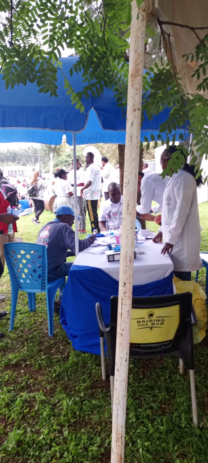 Community testing event with multiple stations