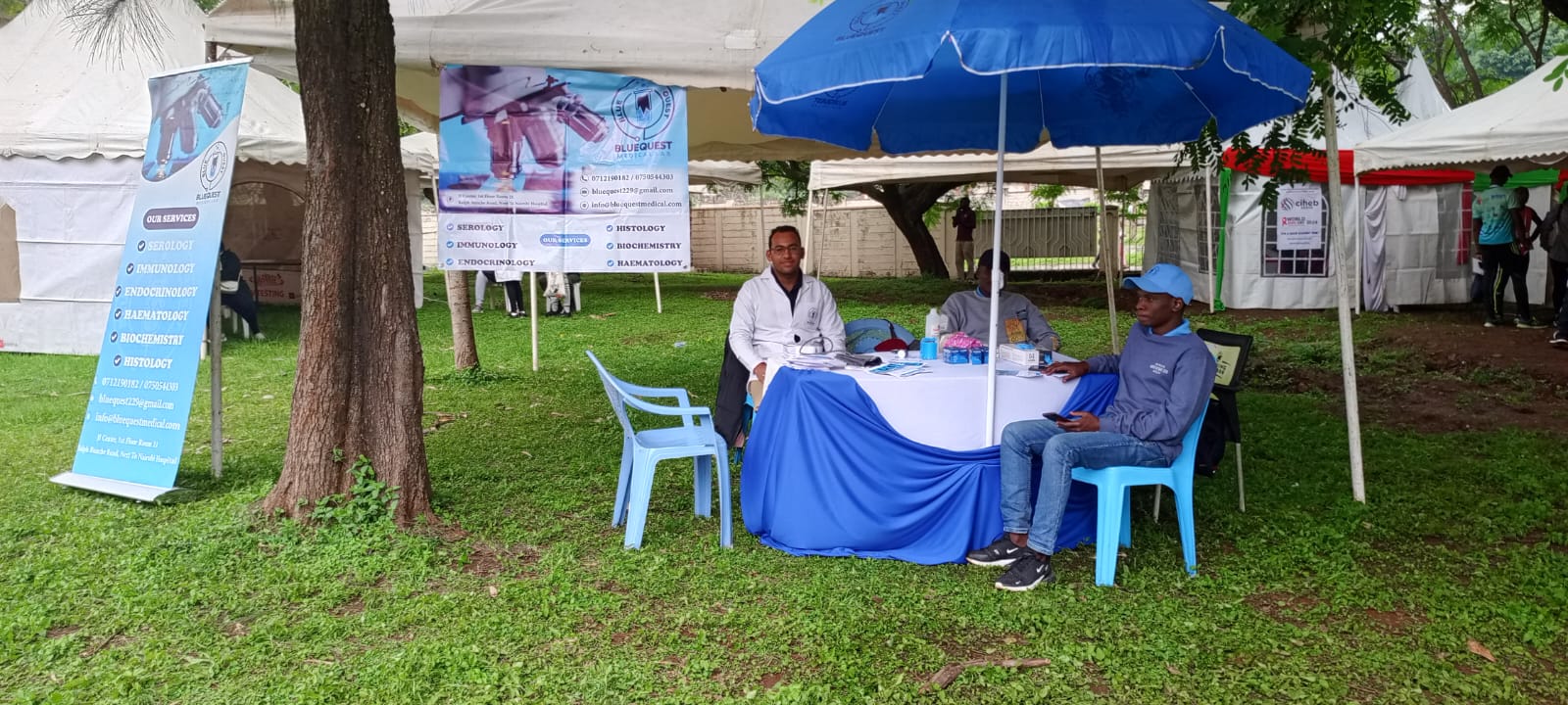 Mobile testing unit at community event